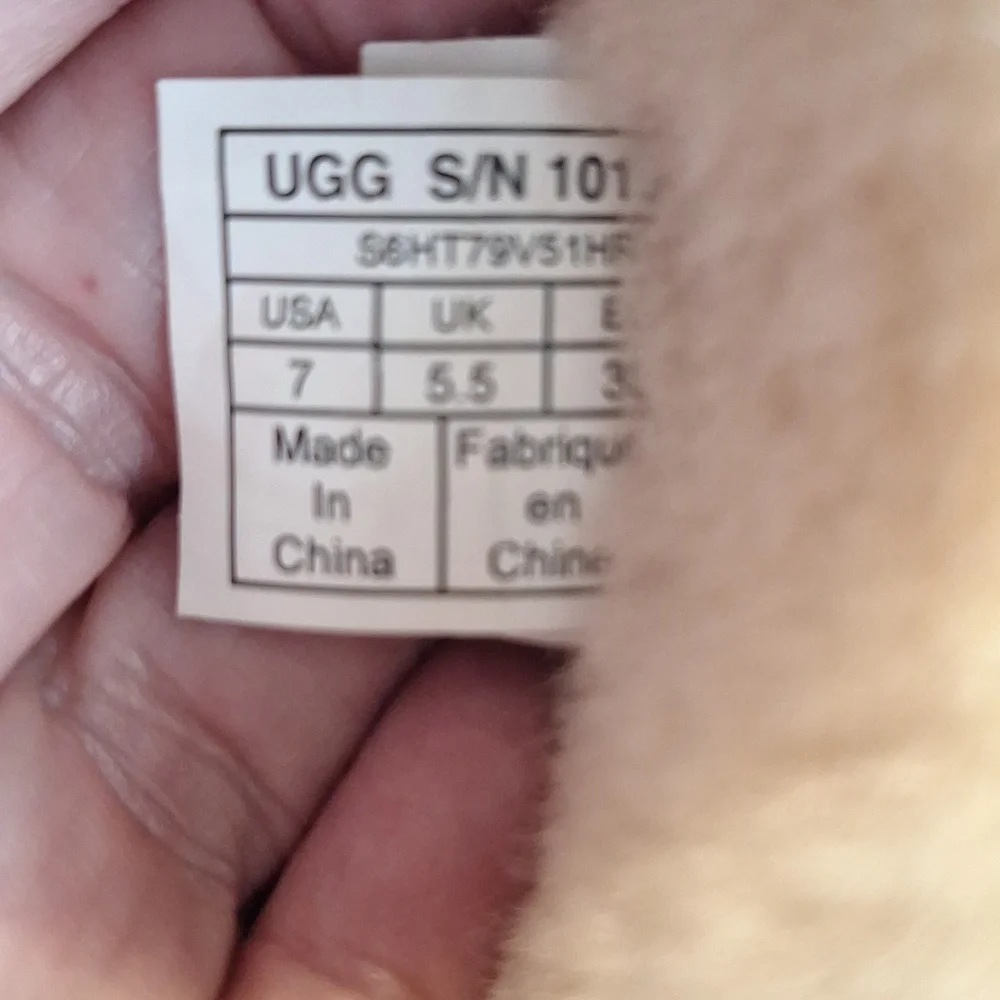 UGG Australia  Classic Short Sunshine Perf Navy Suede Boots Size 7